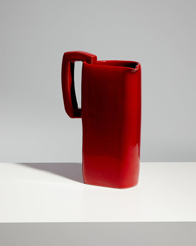 LOADS OF LINE TABLE JUG / RED