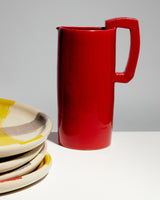 LOADS OF LINE TABLE JUG / RED