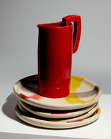 LOADS OF LINE TABLE JUG / RED