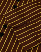 SLEEP ON IT PYJAMA SHIRT / BROWN STRIPED