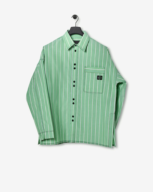 SLEEP ON IT PYJAMA SHIRT / GREEN STRIPED