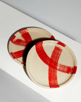 LOADS OF LINE TABLE PLATE / RED LINES